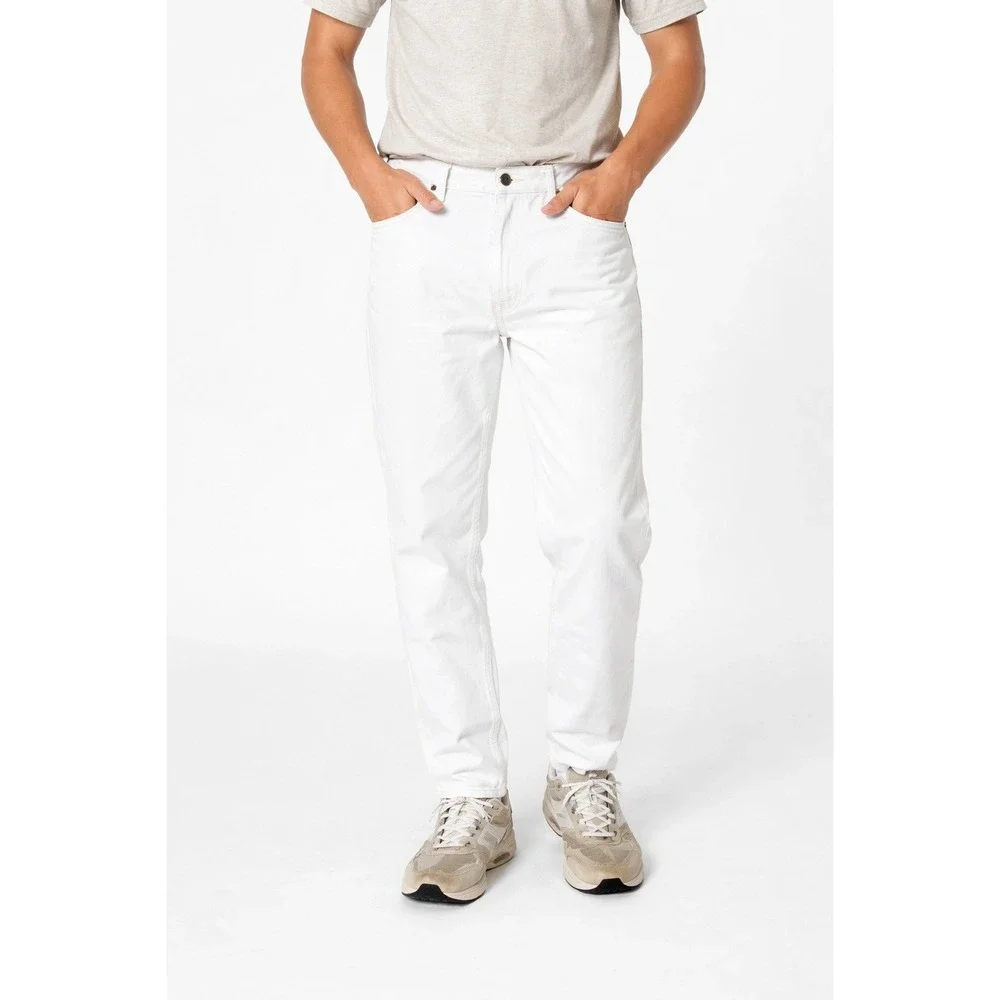 Levi's Jeans 550 Relaxed Fit Tapered Leg White Cotton Denim Vintage W34 L30 FLAW